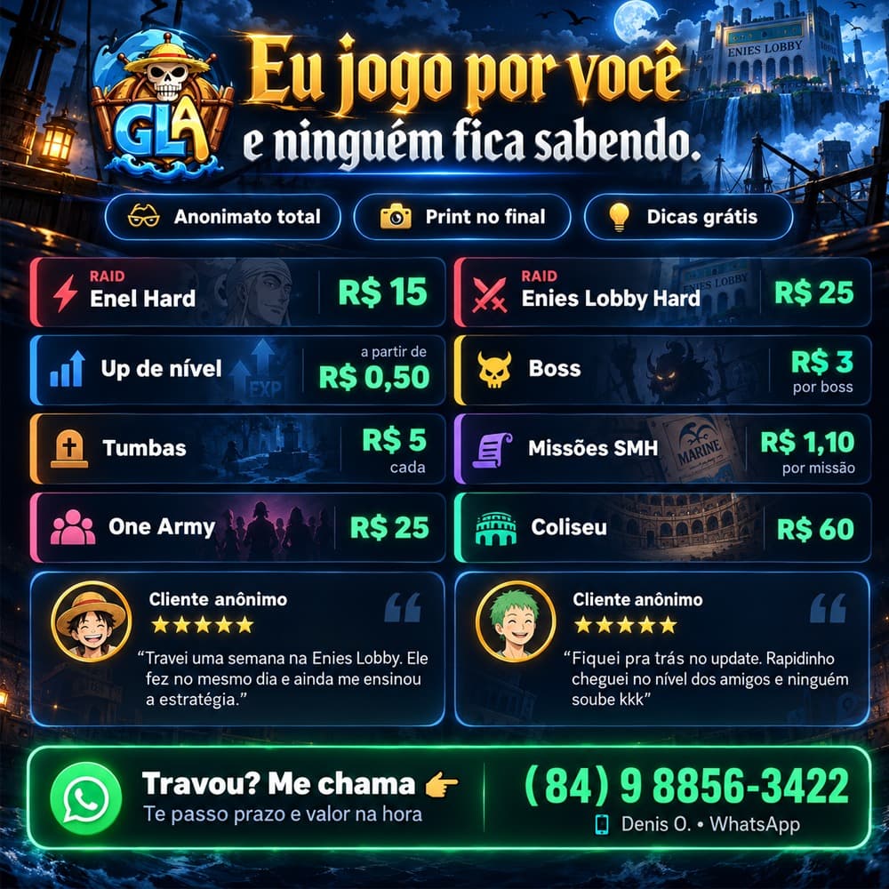SERVIÇOS GLA  Raid, Boss, Up, Tumbas, SMH, Coliseu 